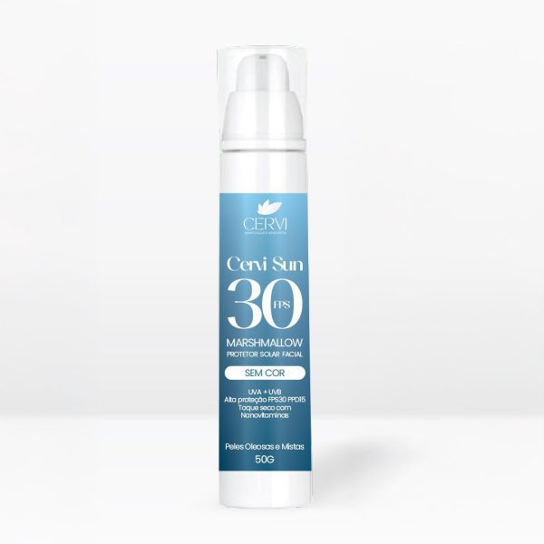 Protetor Solar Facial Cervi Sun FPS 30 PPD 15 Marshmallow 50g - Linha Protetores