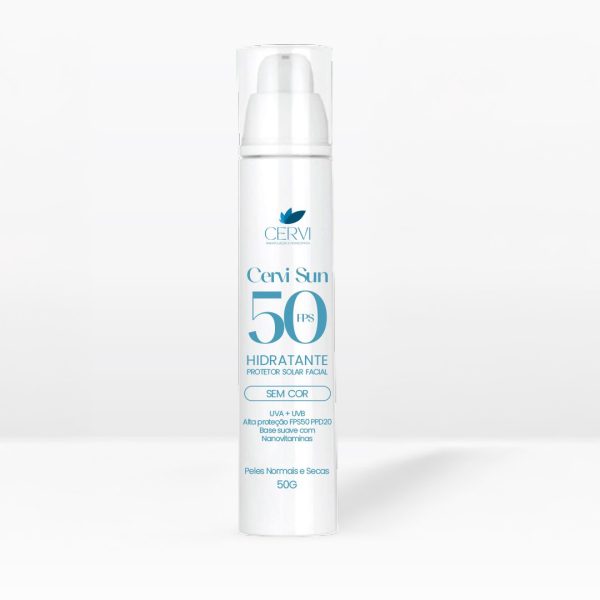 Protetor Solar Facial Cervi Sun FPS 50 PPD 20 Hidratante 50g - Linha Protetores