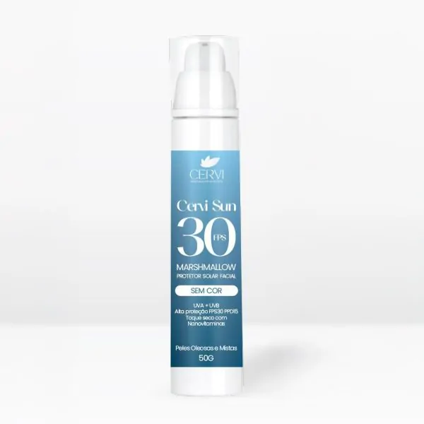 Protetor Solar Facial Cervi Sun FPS 30 PPD 15 Marshmallow 50g - Linha Protetores